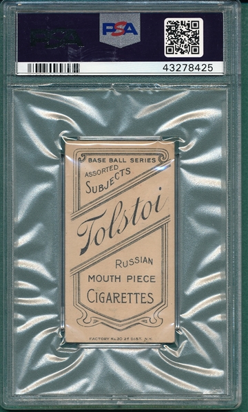 1909-1911 T206 McGraw, Glove, Tolstoi Cigarettes PSA 4.5