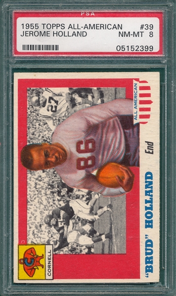 1955 Topps All American #39 Jerome Holland PSA 8