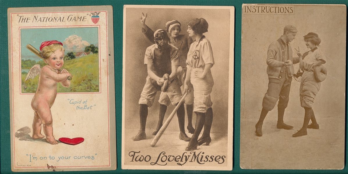 1910s Lot of (25) Baseball Themed Post Cards 