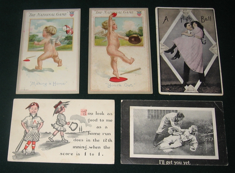1910s Lot of (25) Baseball Themed Post Cards 
