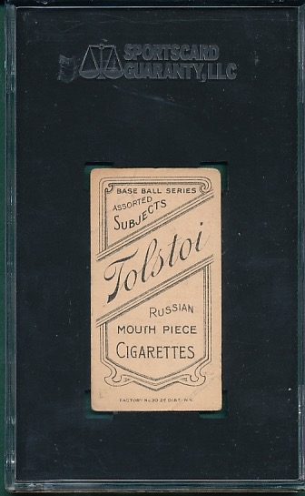 1909-1911 T206 Tinker, Bat on Shoulder, Tolstoi Cigarettes SCG 35