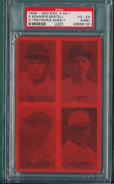 1929-30 Exhibits 4 On 1, W/ Traynor PSA 4 (MK) *Red*