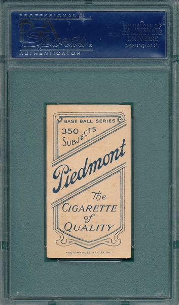 1909-1911 T206 Willis, Bat, Piedmont Cigarettes PSA 5