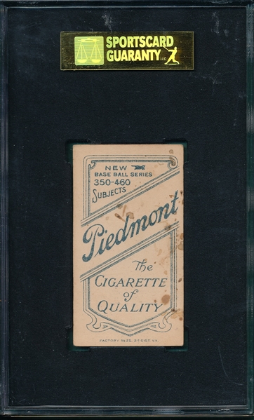 1909-1911 T206 Duffy Piedmont Cigarettes SGC 60
