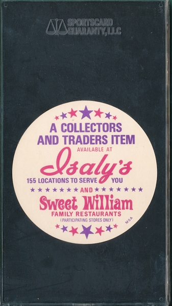 1976 Isaly's/Sweet William Discs Hank Aaron SGC 98 *MINT*
