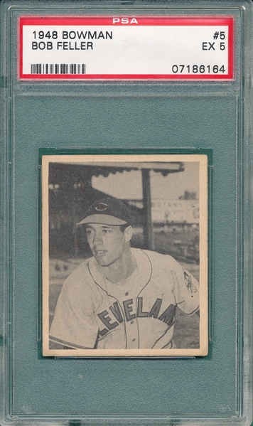 1948 Bowman #5 Bob Feller PSA 5