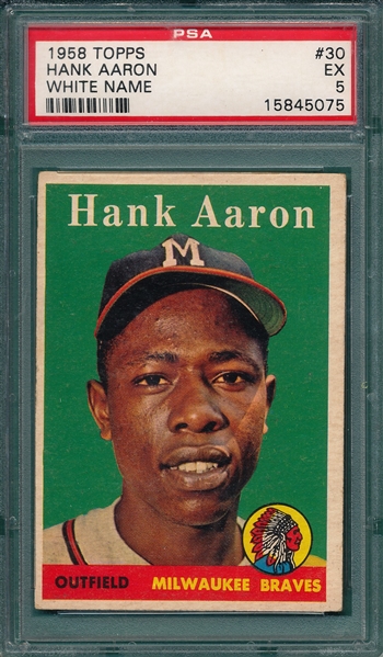 1958 Topps #30 Hank Aaron PSA 5