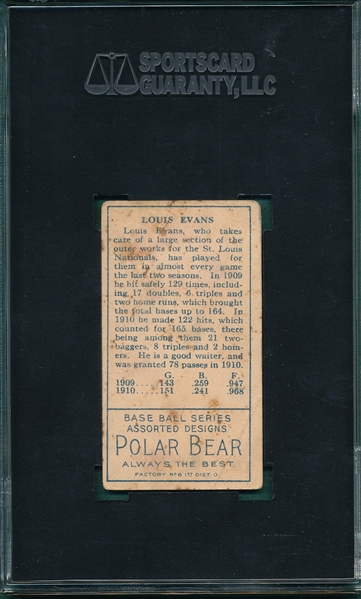 1911 T205 Evans Polar Bear SGC 30
