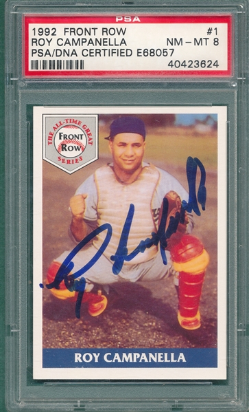 1992 Front Row #1 Roy Campanella Signed Autographed Trading Card PSA/DNA Auto PSA Authentic