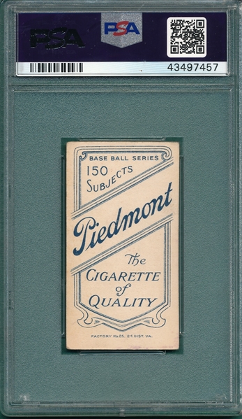 1909-1911 T206 Niles Piedmont Piedmont Cigarettes PSA 4