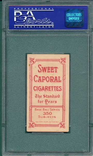 1909-1911 T206 Willis, Bat, Sweet Caporal Cigarettes, PSA 5