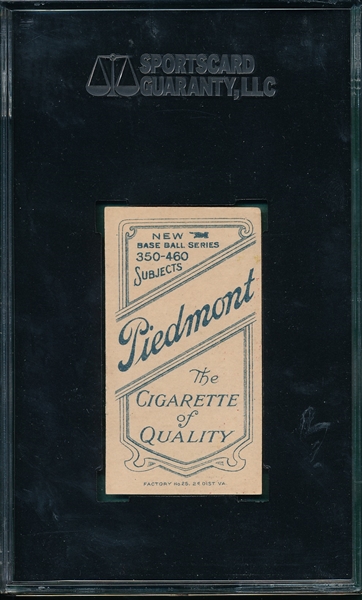 1909-1911 T206 Marquard, Follow Through, Piedmont Cigarettes SGC 70
