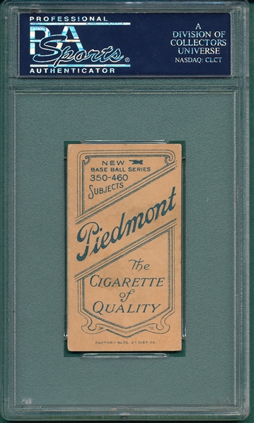 1909-1911 T206 Schaefer, Washington, Piedmont Cigarettes PSA 4