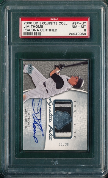 2006 UD Exquisite Collection Jim Thome, 11/30, PSA 8