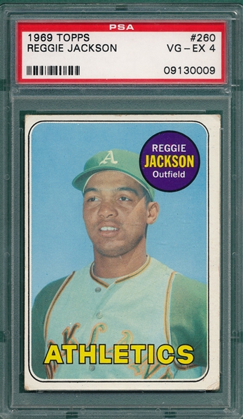 1969 Topps #260 Reggie Jackson PSA 4 *Rookie*