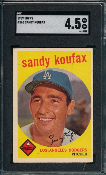 1959 Topps #163 Sandy Koufax SGC 4.5