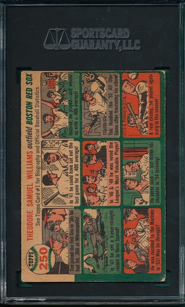 1954 Topps #250 Ted Williams SGC 3.5
