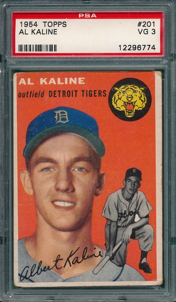 1954 Topps #201 Al Kaline PSA 3 *Rookie*