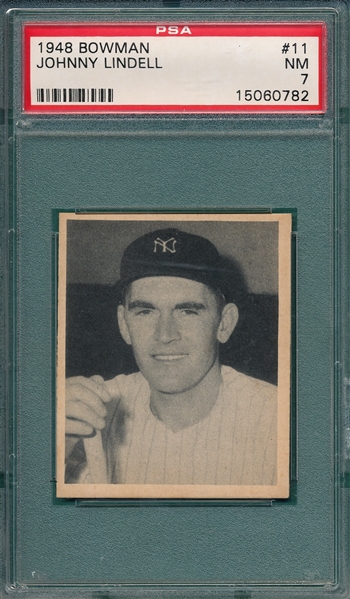 1948 Bowman #11 Johnny Lindell PSA 7