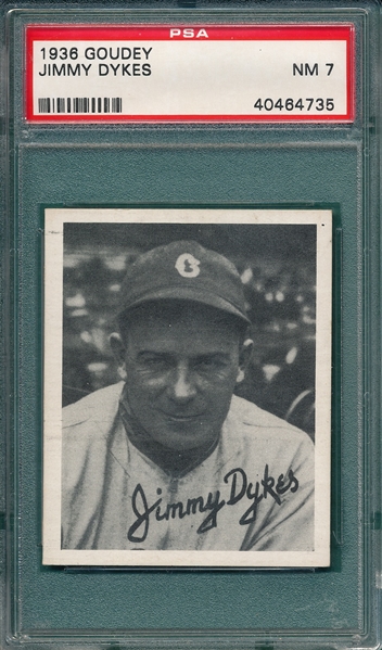 1936 Goudey Jimmy Dykes PSA 7