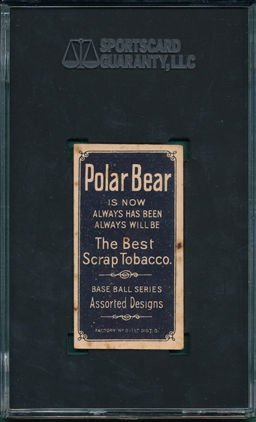 1909-1911 T206 Smith, Frank, Chicago & Boston, Polar Bear SGC 1.5