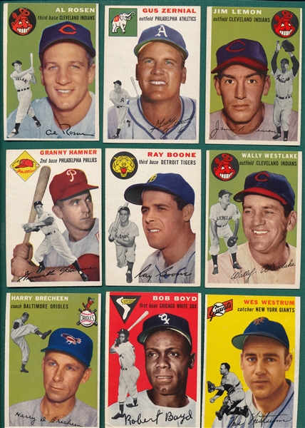 1954 Topps Lot of (32) W/ #15 Al Rosen