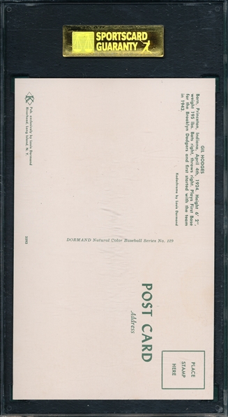 1953-55 Dormand Post Cards Gil Hodges SGC 92