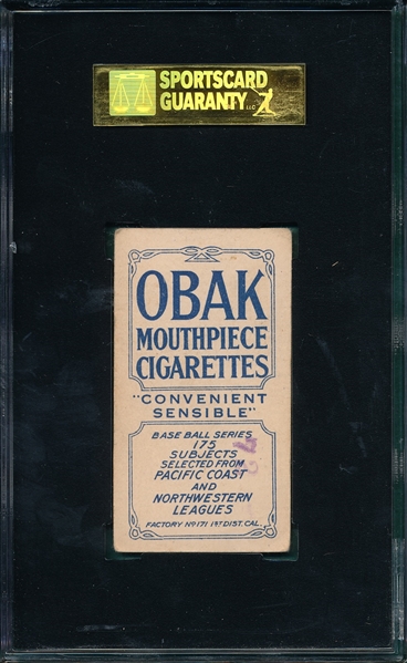 1910 T212-2 Kippert Obak Cigarettes SGC 50