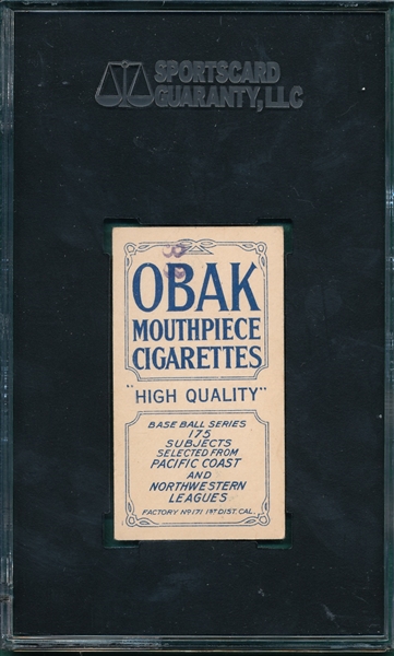 1910 T212-2 Flood Obak Cigarettes SGC 60