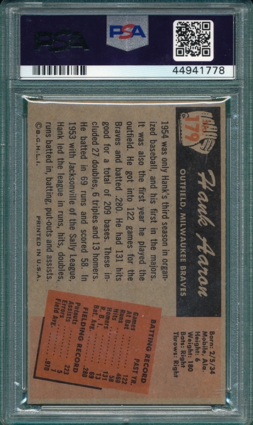 1955 Bowman #179 Hank Aaron PSA 6