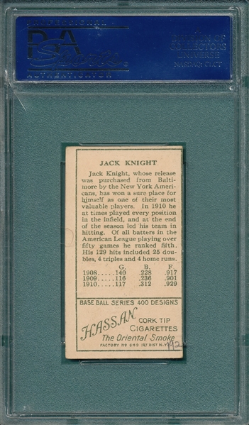 1911 T205 Knight Hassan Cigarettes PSA 4 (MK)