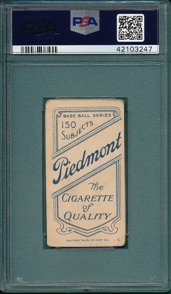 1909-1911 T206 Bresnahan, Portrait, Piedmont Cigarettes PSA 2