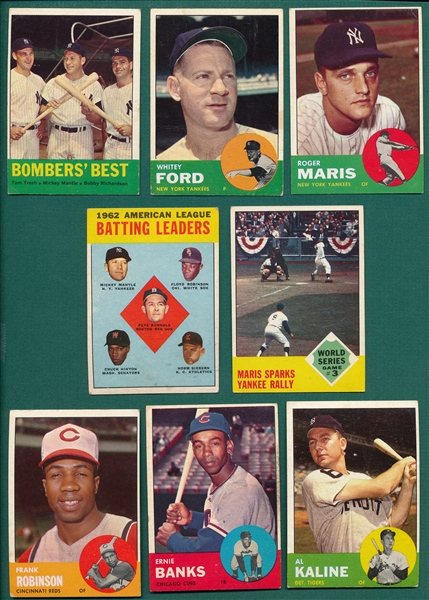 1963 Topps Lot of (60) W/ Mantle