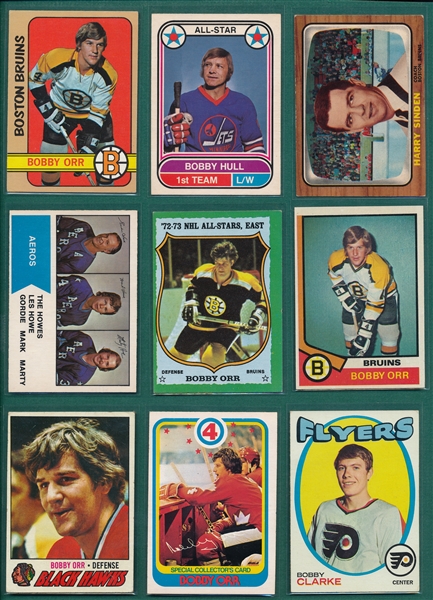 1958-77 Lot of (14) Hockey HOFers W/ Orr, PSA