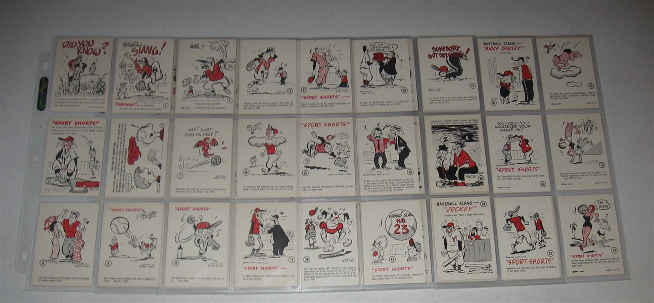 1963 Gad Fun Cards Partial Set (68/84)