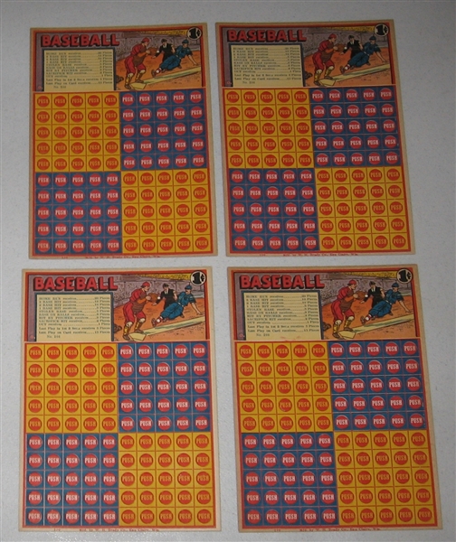 1930s Baseball Punchboards Lot of (5)