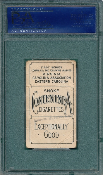 1910 T209 Colorized Ashley Pope Contentnea Cigarettes PSA 1