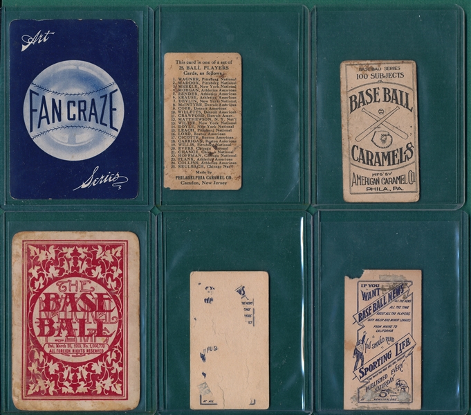 1906-1913 Baseball Lot of (7) W/ T207 Marquard