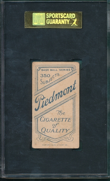 1909-1911 T206 Seymour, Throwing, Piedmont Cigarettes SGC 40