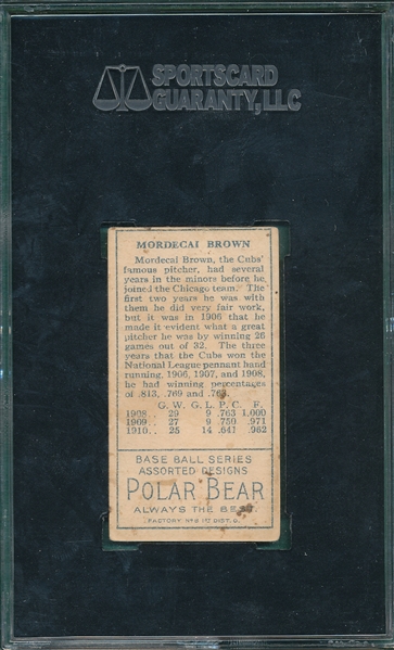 1911 T205 Brown, M., Polar Bear, SGC 60