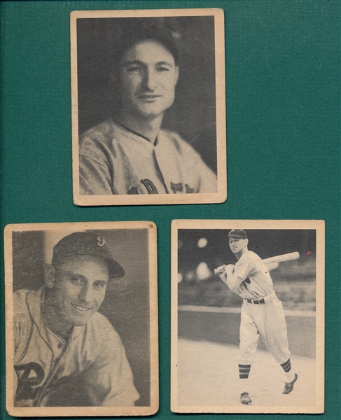 1939 Play Ball #31 West, #82 Klein & #89 Lloyd Waner, Lot of (3)