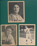 1939 Play Ball #31 West, #82 Klein & #89 Lloyd Waner, Lot of (3)