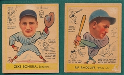 1938 Goudey #276 Bonura & #285 Radcliff, Lot of (2)