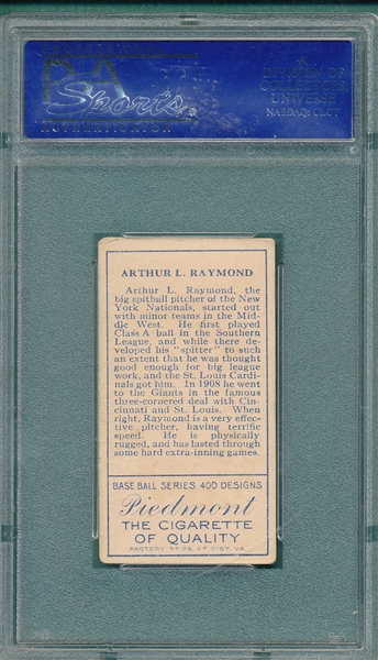 1911 T205 Raymond Piedmont Cigarettes PSA 3 *SP*