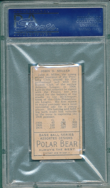 1911 T205 Miller, J. B., Polar Bear PSA 4