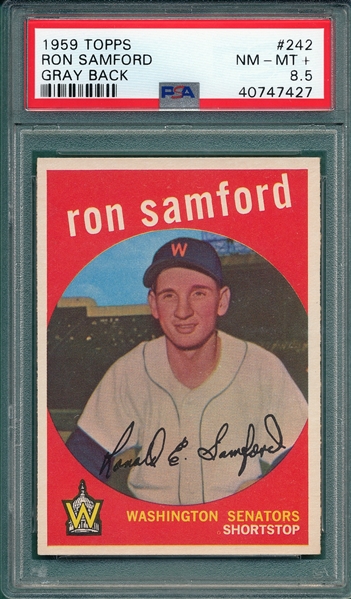1959 Topps #242 Ron Samford PSA 8.5