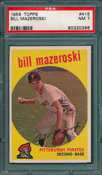 1959 Topps #415 Bill Mazeroski PSA 7
