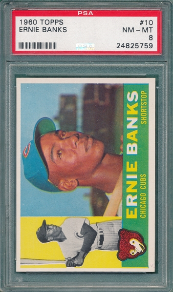1960 Topps #10 Ernie Banks PSA 8