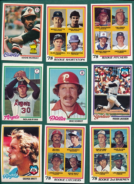 1978 Topps Complete Set (726) W/ Morris, Trammel, Molitor & Murray, Rookies *Hi Grade*