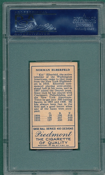 1911 T205 Elberfeld Piedmont Cigarettes PSA 6
